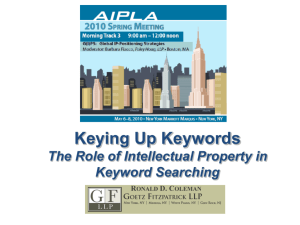 Ronald Coleman AIPLA Keywords Presentation