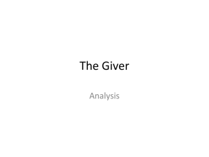 The Giver - Trinity Classical School