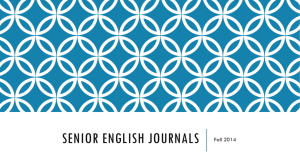 Senior English journals