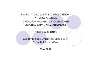 Juvenile Crime - California State University, Long Beach