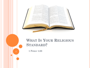 What Is Your Religious Standard? - Railroad Avenue church of Christ