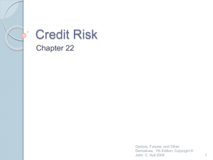 Credit Risk - Banks and Markets
