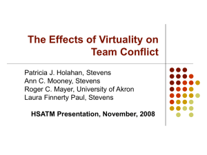 Conflict Management in Virtual Teams
