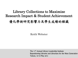 Library Collections to Maximize Research Impact & Student
