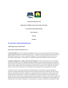 EDTL 606 - Morehead State University