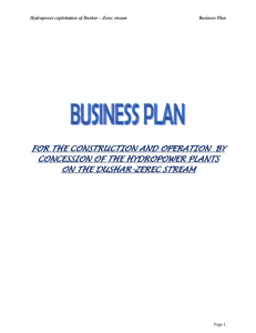 Business Plan - Hydropower of Dushar