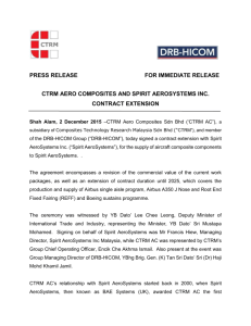 ctrm aero composites and spirit aerosystems inc. contract extension