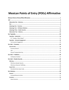 Mexican Points Of Entry (POEs) Affirmative