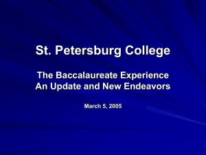 St. Petersburg Florida - Community College Baccalaureate