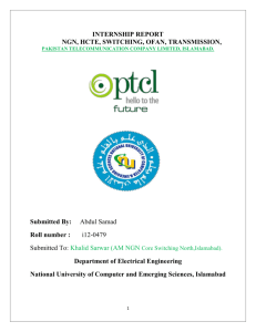 PTCL Internship report