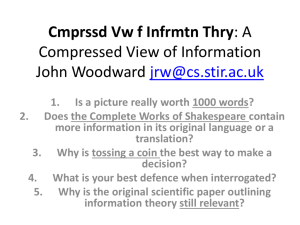 Cmprssd Vw f Infrmtn Thry: A Compressed View of Information