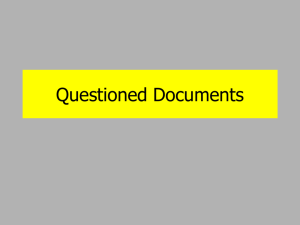 Questioned Documents slide show