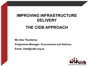 Infrastructure Sector Procurement Presentation 2