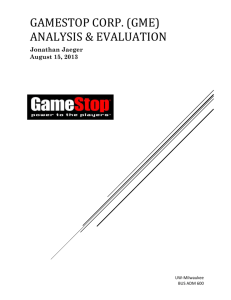 gameStop Corp. (GME) analysis & evaluation