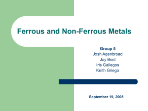 Ferrous and Non-Ferrous Metals