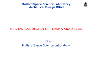 Mechanical Design of Plasma Analysers