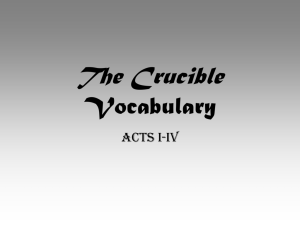 The Crucible Vocabulary