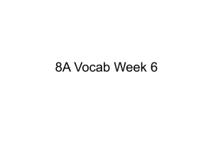 8A Vocab week 6