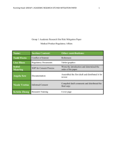 Group 1 Risk Mitigation Paper - Student Health Services