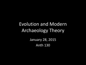 Evolution and Modern Archaeology Theory