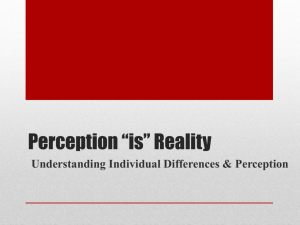 Perception vs. Reality - AIM-IRS