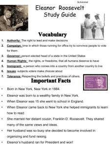 Eleanor Roosevelt Study Guide