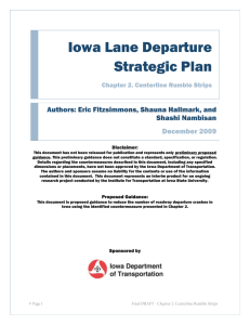 Iowa Lane Departure Strategic Plan