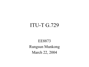 ITU-T G.729 - ECE Users Pages
