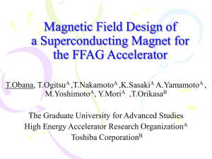 Magnetic field design of a superconducting magnet for the