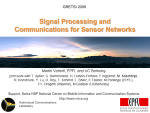 Distributed Signal Processing for Sensor Networks