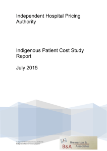 Indigenous Patient Costing Report