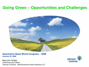 Johnson Controls has been in the Energy