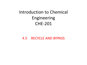 Introduction to Chemical Engineering CHE-201