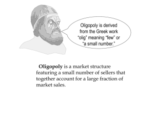 Oligopoly and game theory