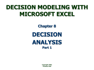 decision modeling with microsoft excel