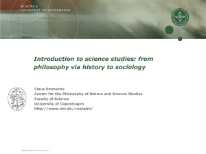 Why philosophy of science