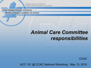 Thibaudeau et Bédard - Canadian Council on Animal Care