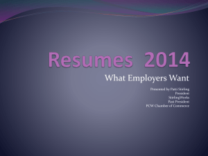 Resumes for 2014