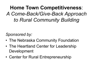 Home Town Competitiveness - Community Vitality Center