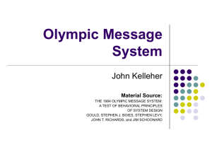 Olympic Message System