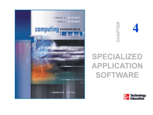 Specialized Application Software (not included in the course)
