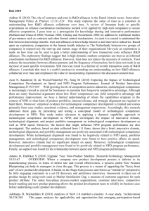 Rok 2010 Aalbers R (2010) The role of contracts and trust in R&D