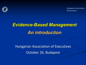 Hungarian Association of Executives - Center for Evidence