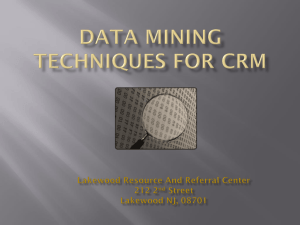 Data Mining Techniques in CRM