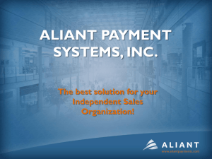 Powerpoint - Aliant Payment Systems