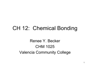 CH 12: Chemical Bonding