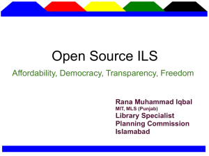 Open Source ILS - Pakistan Library Automation Group