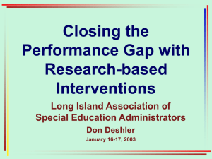 Closing the Performance Gap with Research