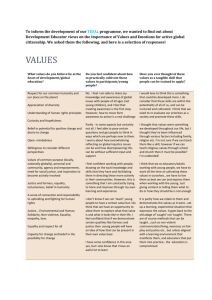 Voice of Development Educators on Values and Emotions
