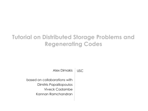 Alex - First Workshop on Network Coding and Data Storage